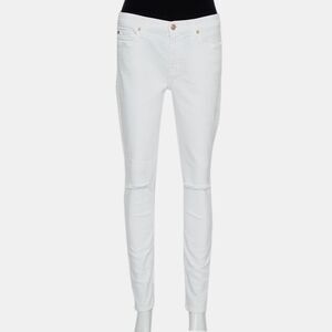 7Forallmankind White Denim Skinny Ankle Length Jeans M